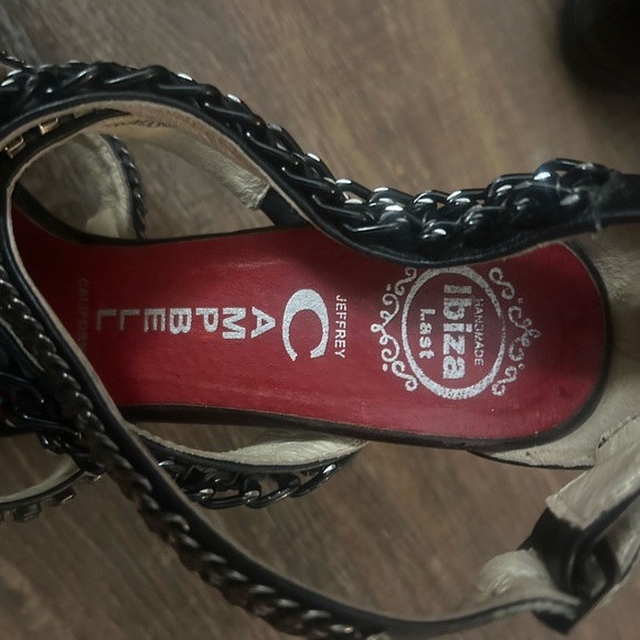 Jeffrey Campbell “Burbs Chain” 8.5 great condition worn twice heels (39 Euro sz) - Picture 3 of 14